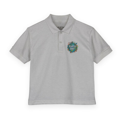 Youth Polo - Earth Day Floral 'Earth Day' Logo