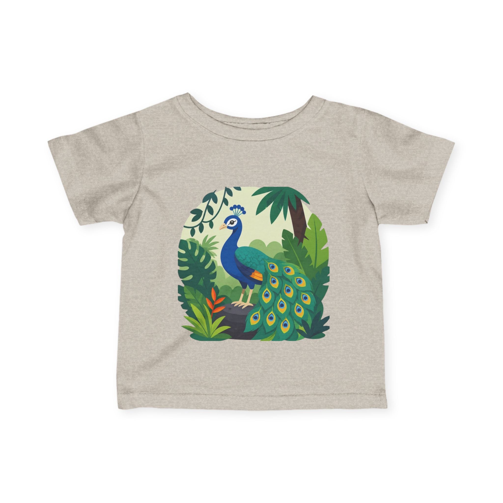 Baby T-Shirt - Colorful Peacock Jungle