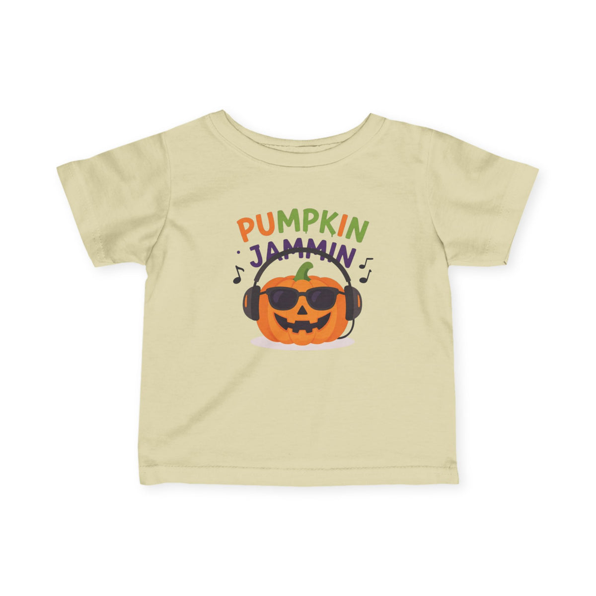Infant T-Shirt - "Pumpkin Jammin" Halloween Pumpkin Headphones