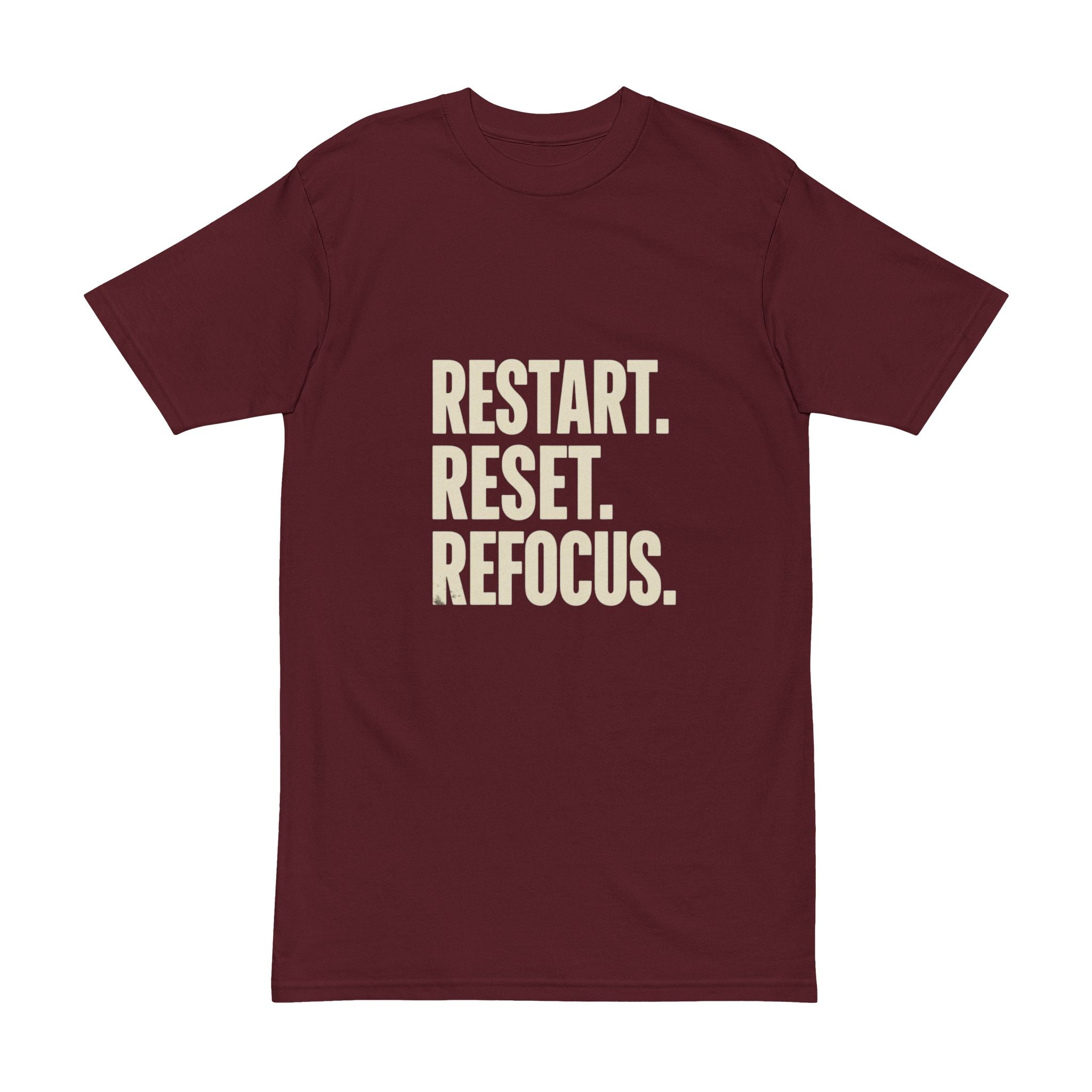 Restart. Reset. Refocus. Tee — Motivational Men's Graphic T-Shirt