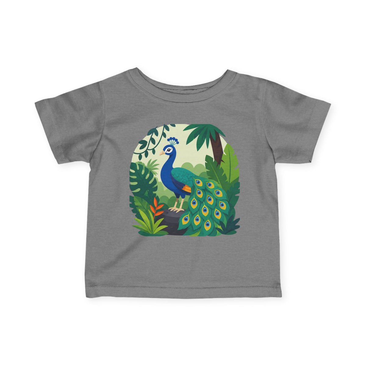 Infant T-Shirt - Colorful Peacock Jungle