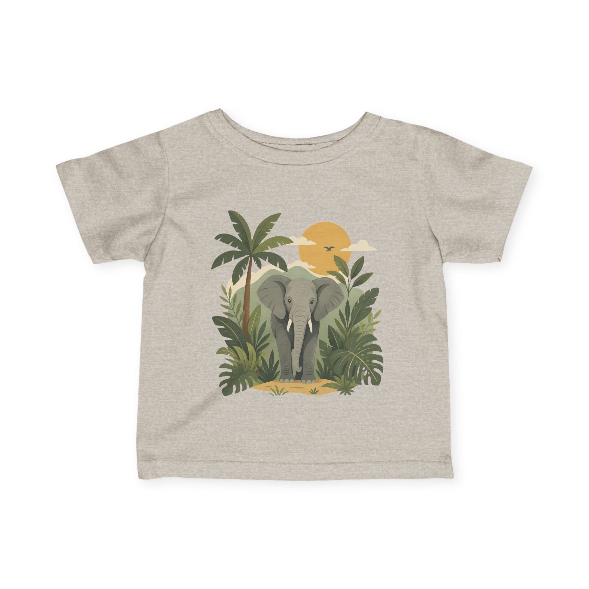 Baby T-Shirt - Safari Elephant Jungle Sunset