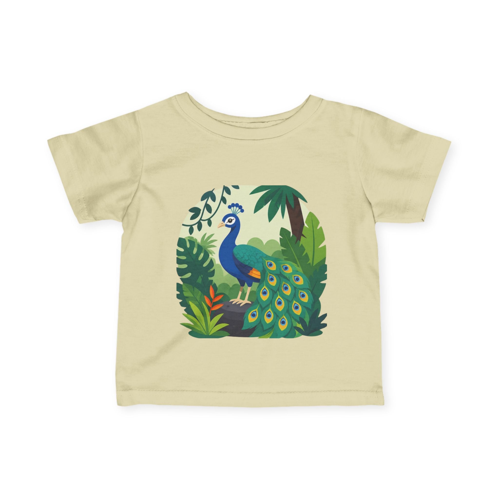 Baby T-Shirt - Colorful Peacock Jungle
