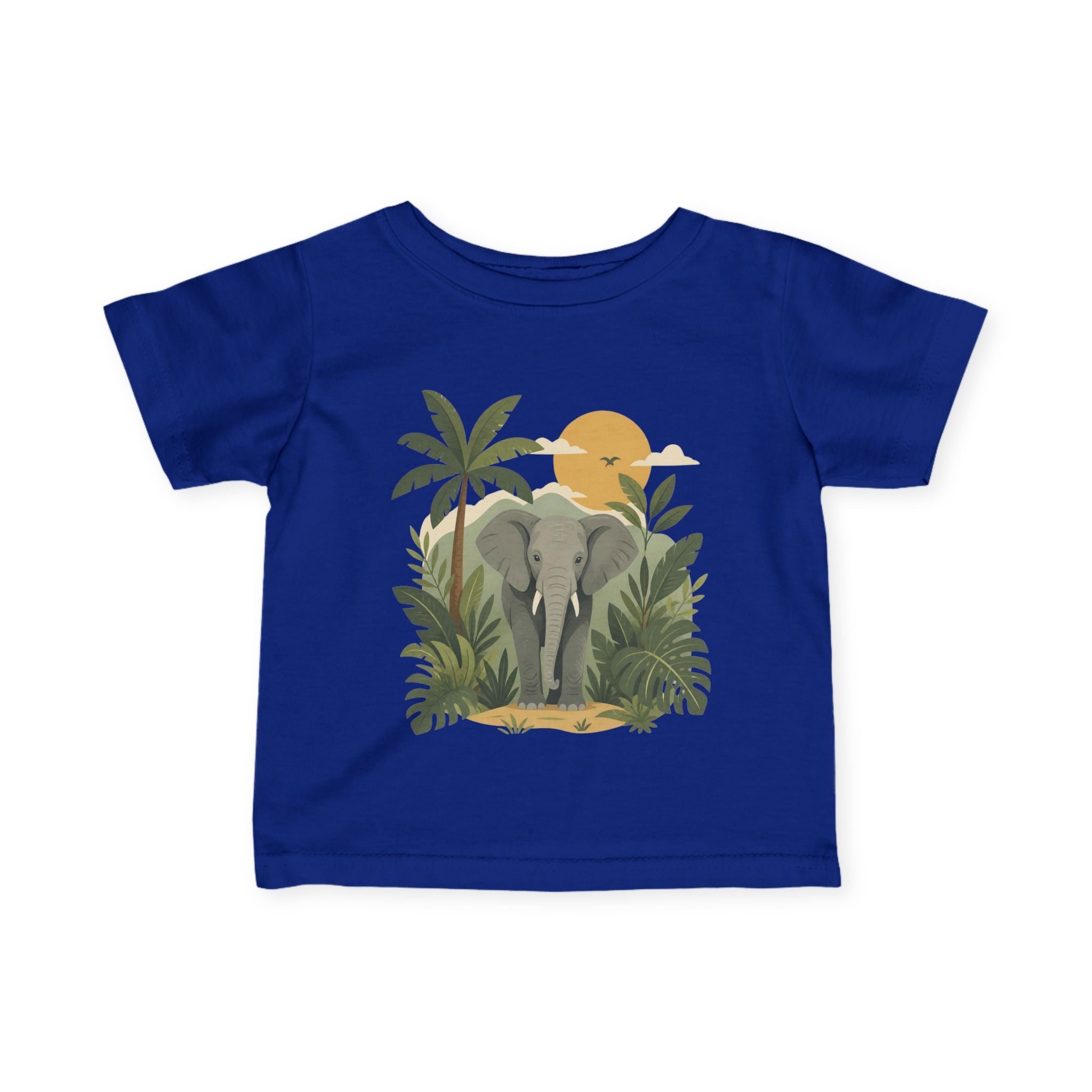 Baby T-Shirt - Safari Elephant Jungle Sunset