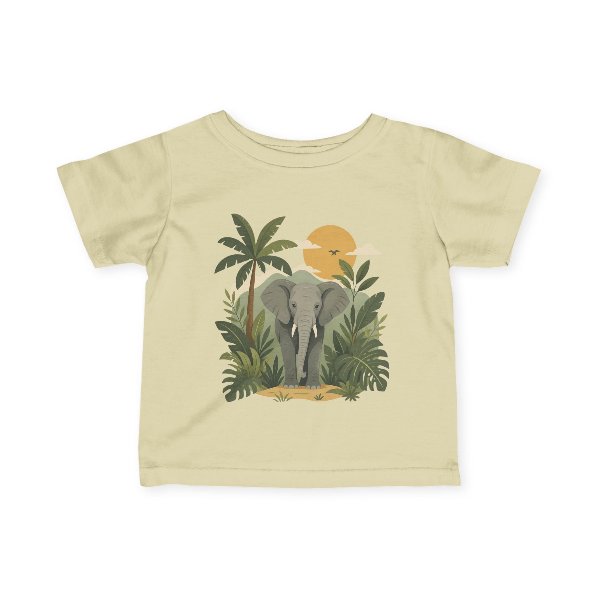 Baby T-Shirt - Safari Elephant Jungle Sunset
