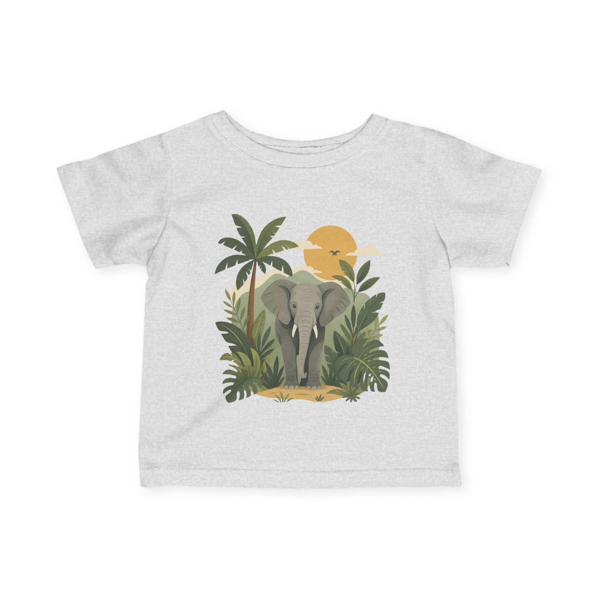 Baby T-Shirt - Safari Elephant Jungle Sunset