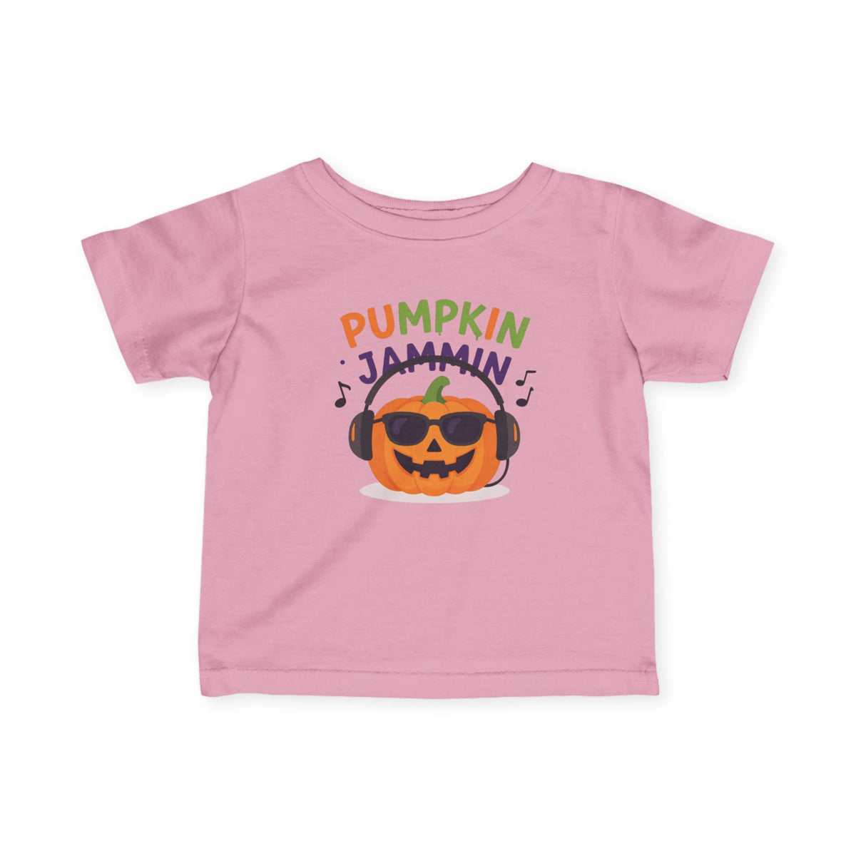 Infant T-Shirt - "Pumpkin Jammin" Halloween Pumpkin Headphones