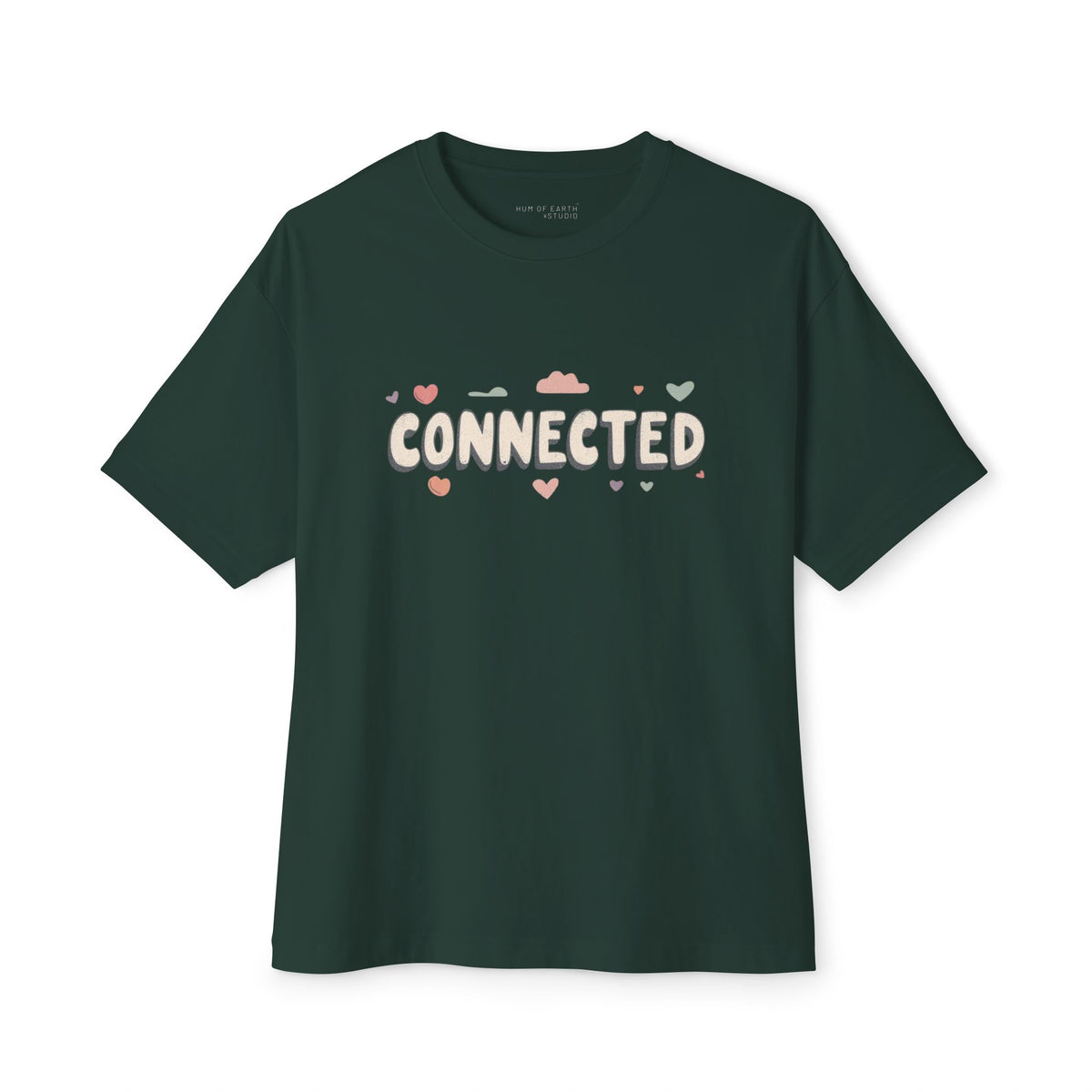 Women's T-Shirt - 'CONNECTED' Heart & Cloud