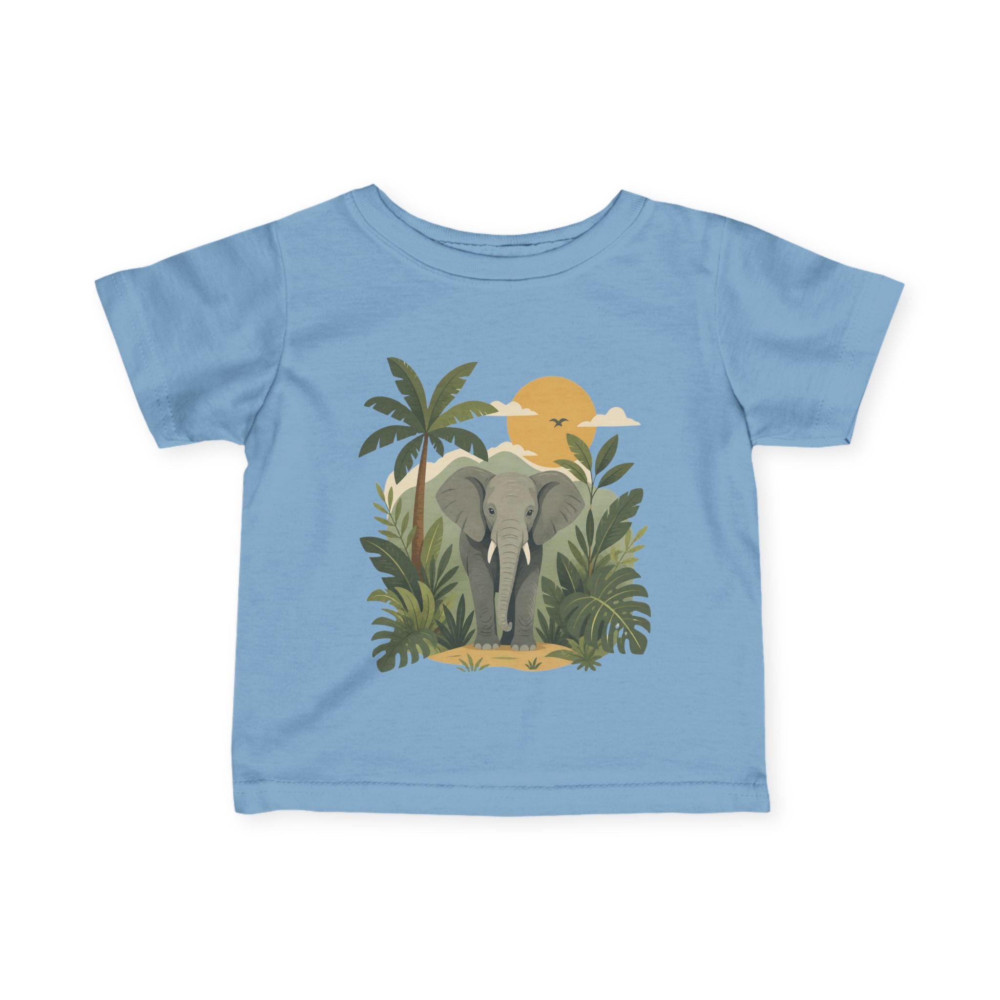 Baby T-Shirt - Safari Elephant Jungle Sunset