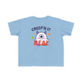 Front view of Toddler T-Shirt - "Creep'n It Real" Cute Monster