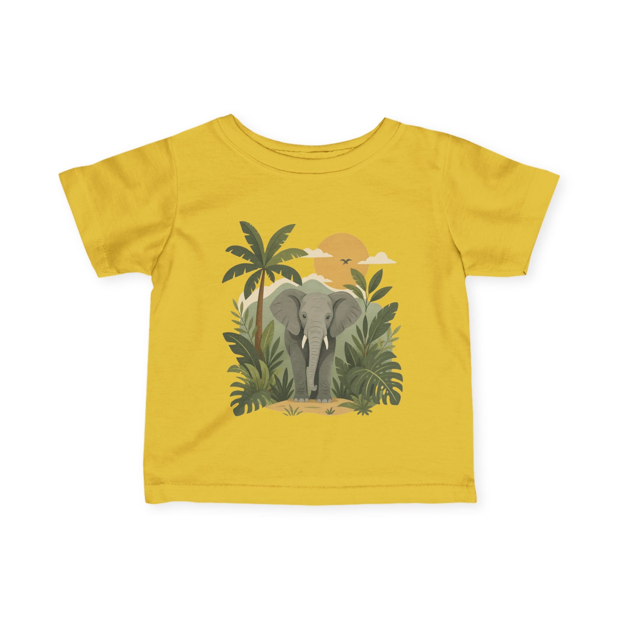 Baby T-Shirt - Safari Elephant Jungle Sunset