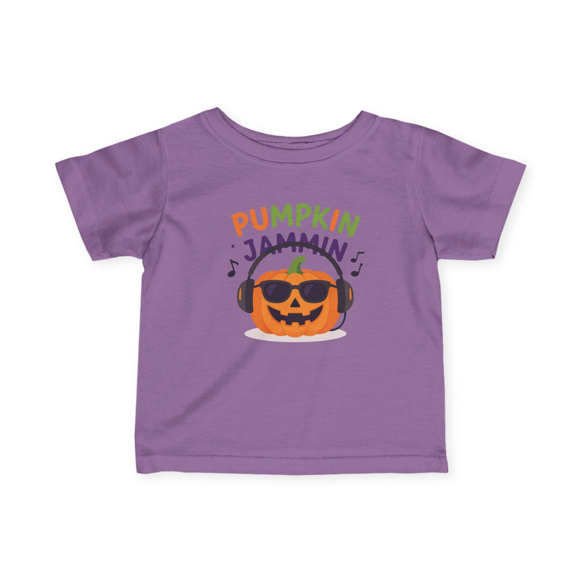 Infant T-Shirt - "Pumpkin Jammin" Halloween Pumpkin Headphones