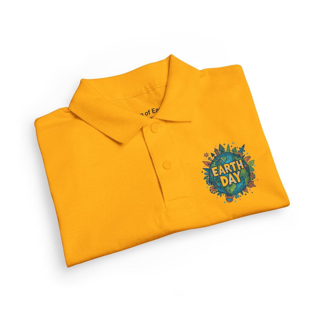 Youth Polo - Earth Day Floral 'Earth Day' Logo