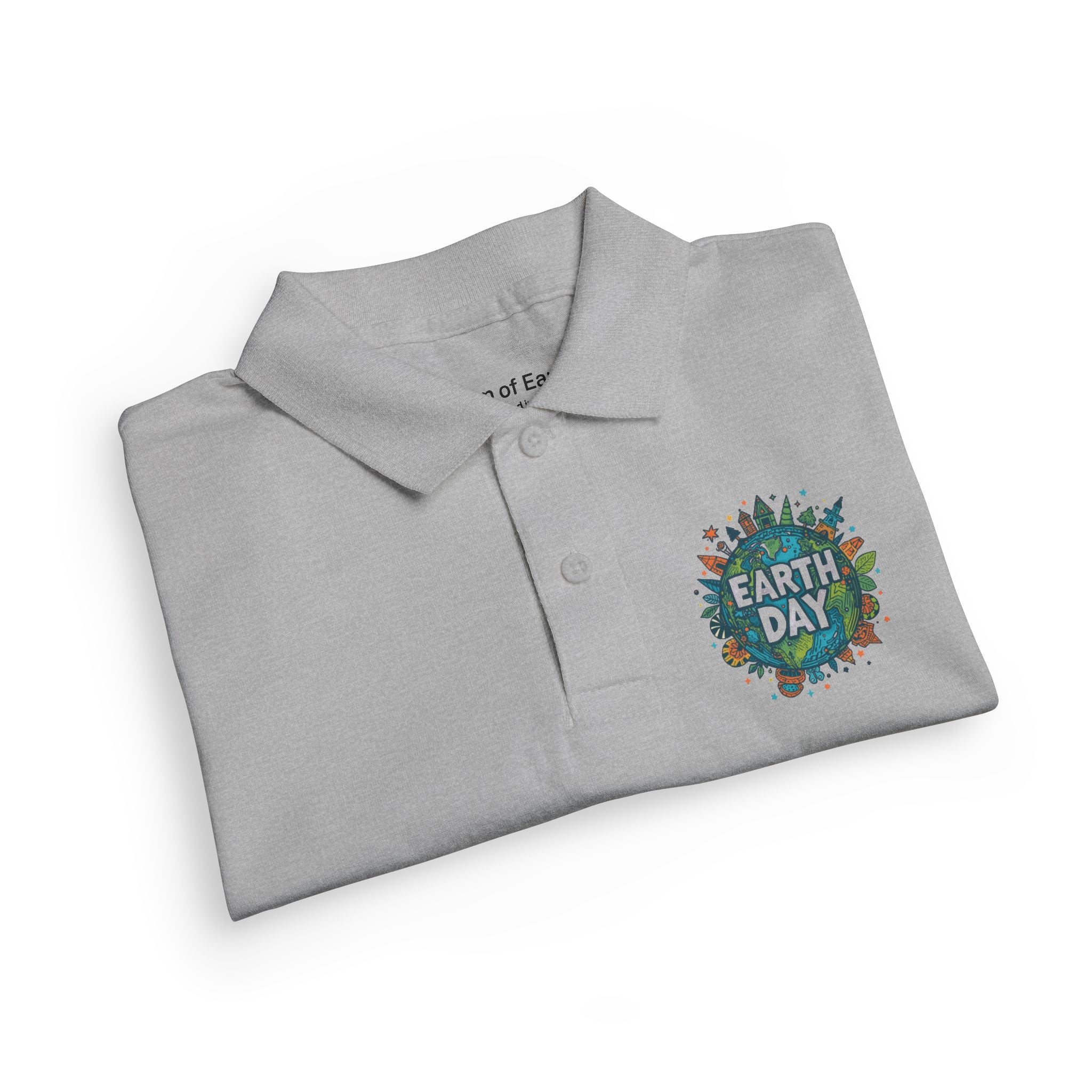 Youth Polo - Earth Day Floral 'Earth Day' Logo