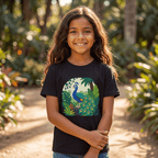 Youth T-Shirt - Colorful Jungle Peacock