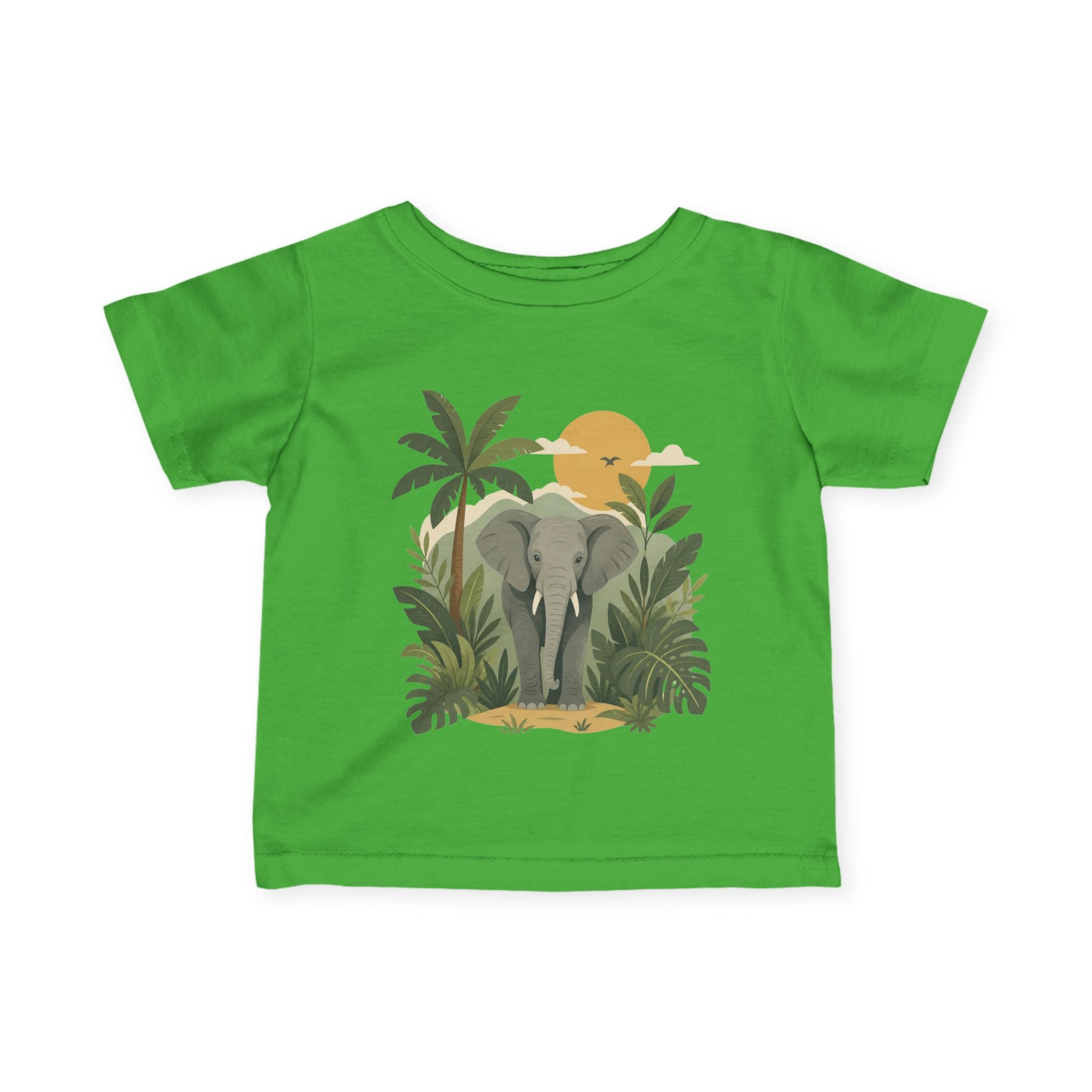 Baby T-Shirt - Safari Elephant Jungle Sunset
