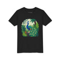 Front view of Youth T-Shirt - Colorful Jungle Peacock