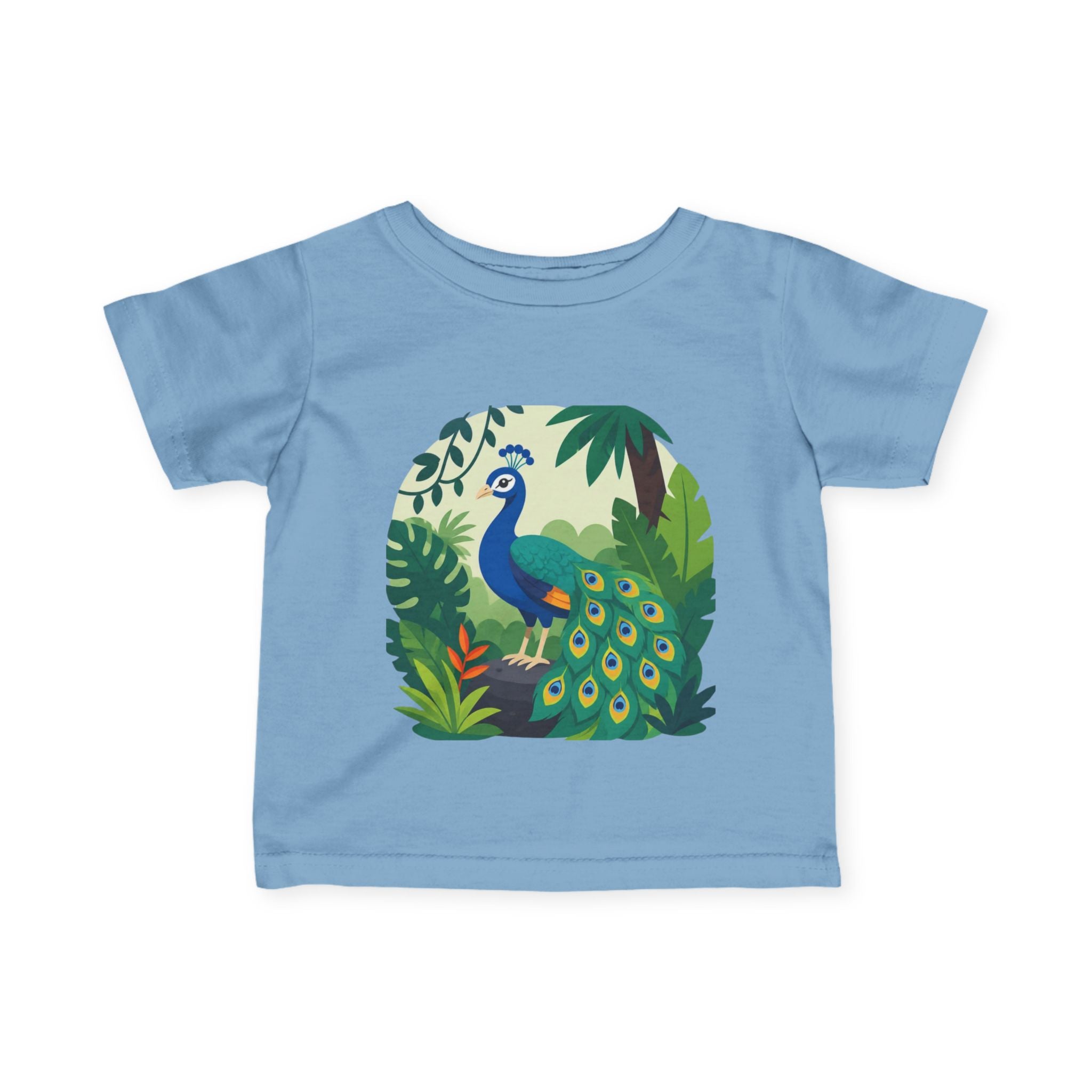 Baby T-Shirt - Colorful Peacock Jungle