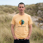 Mind.Body.Earth Yoga T-Shirt — Earth & Sun Watercolor Balance Tee
