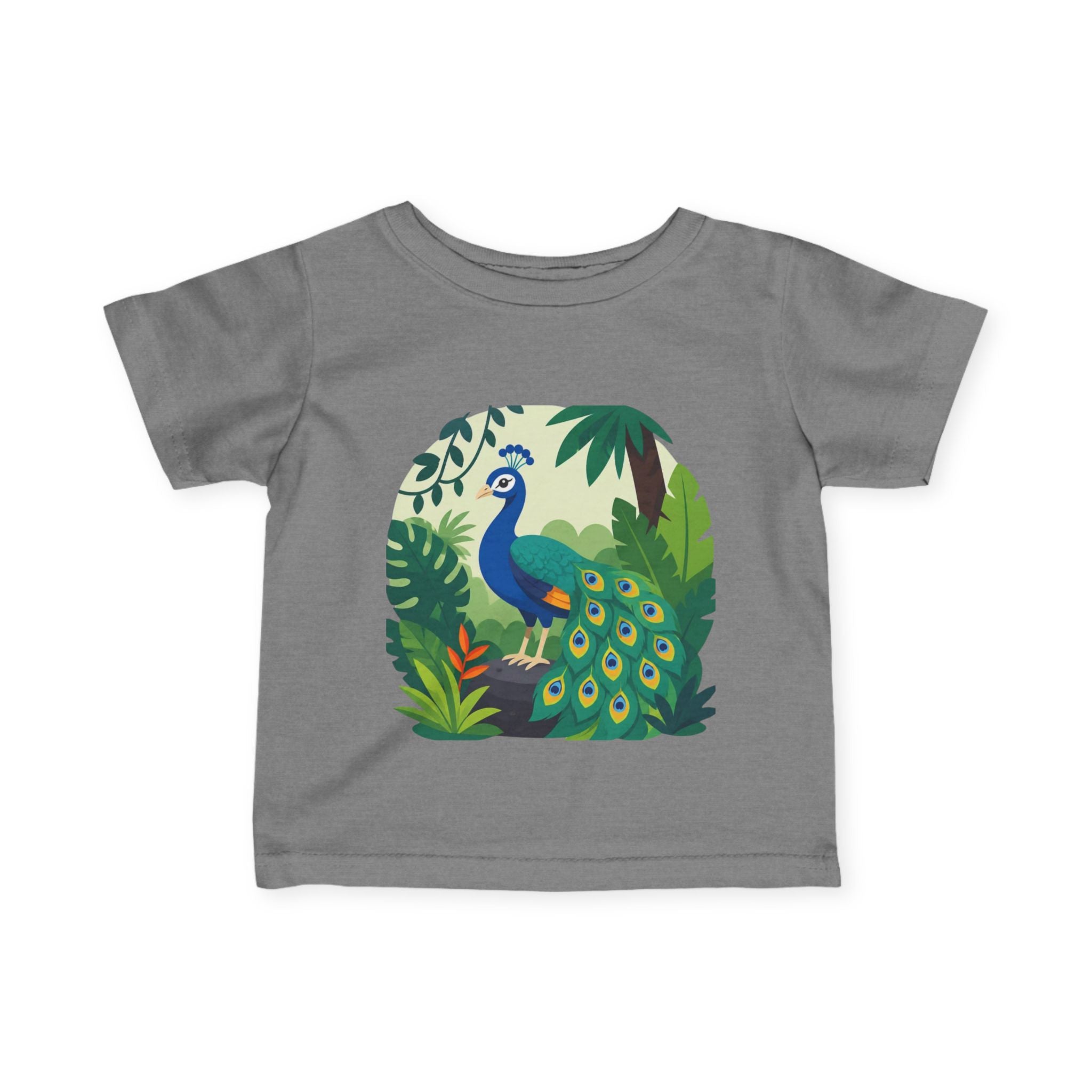 Baby T-Shirt - Colorful Peacock Jungle