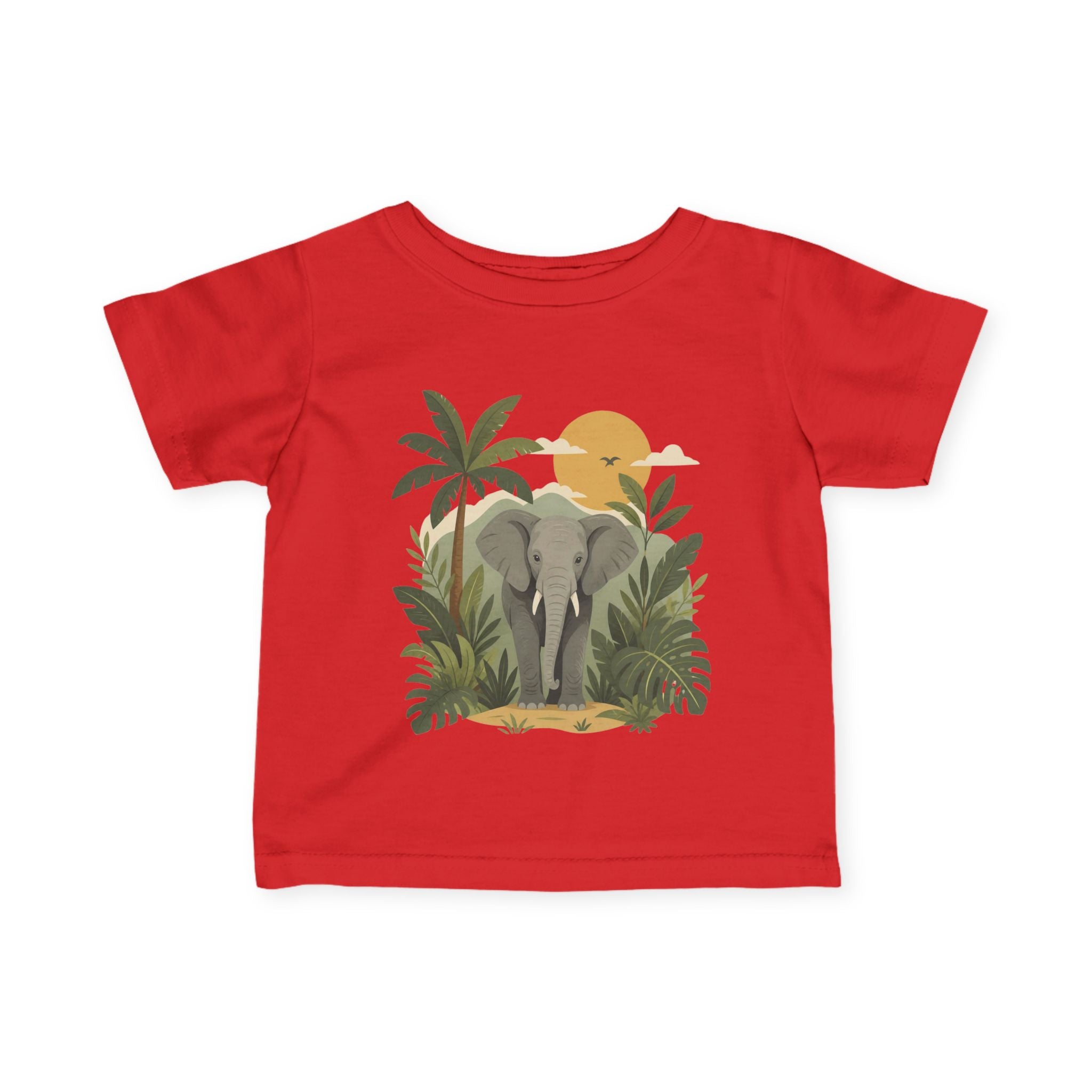 Baby T-Shirt - Safari Elephant Jungle Sunset