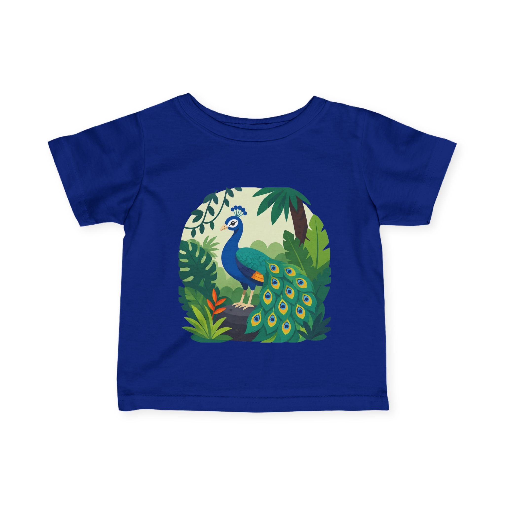 Baby T-Shirt - Colorful Peacock Jungle