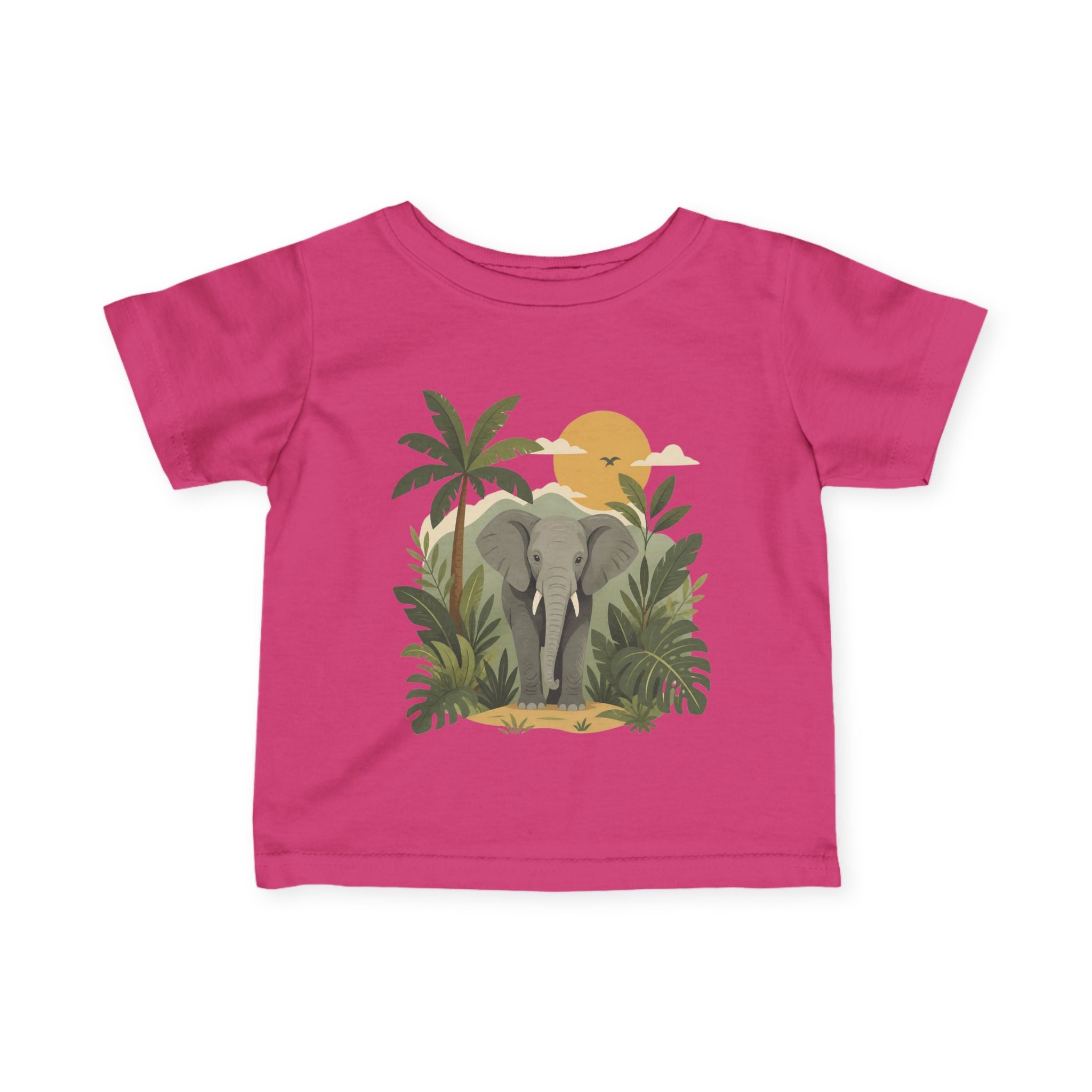 Baby T-Shirt - Safari Elephant Jungle Sunset
