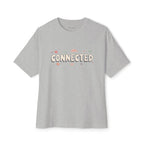 Connected Graphic Tee — 'CONNECTED' Heart & Cloud Oversized T-Shirt
