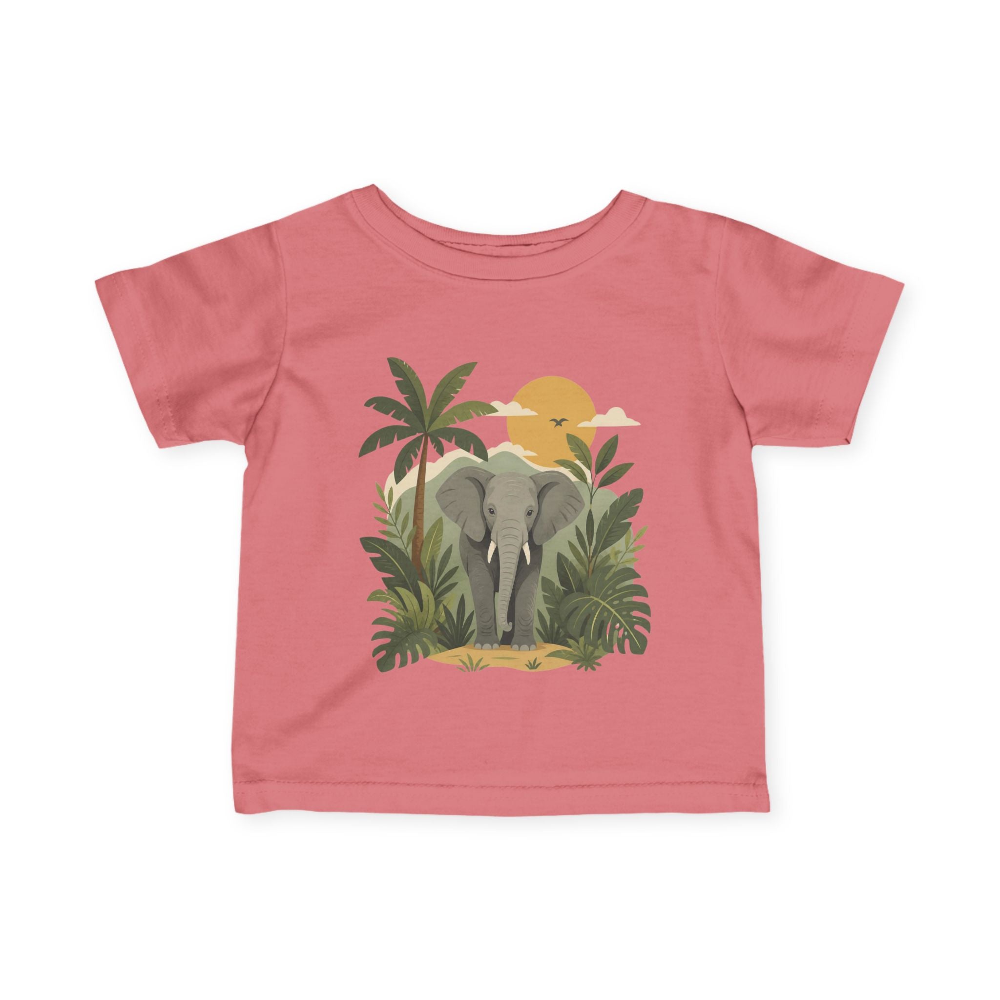 Baby T-Shirt - Safari Elephant Jungle Sunset