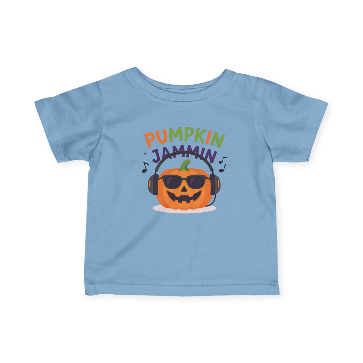 Infant T-Shirt - "Pumpkin Jammin" Halloween Pumpkin Headphones