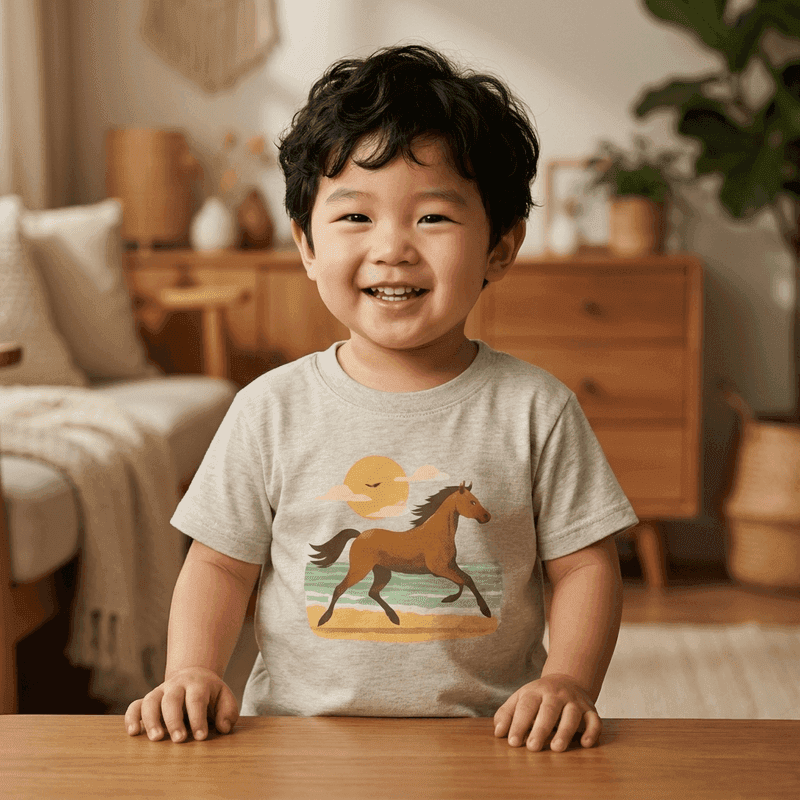 Infant Tee — Running Horse Sunset Graphic