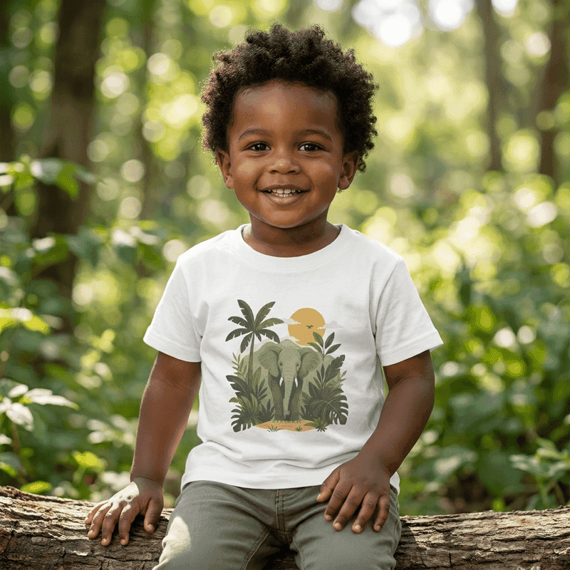 Infant Tee — Safari Elephant Jungle Sunset Baby Shirt