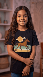 Youth T-Shirt - Running Horse Sunset